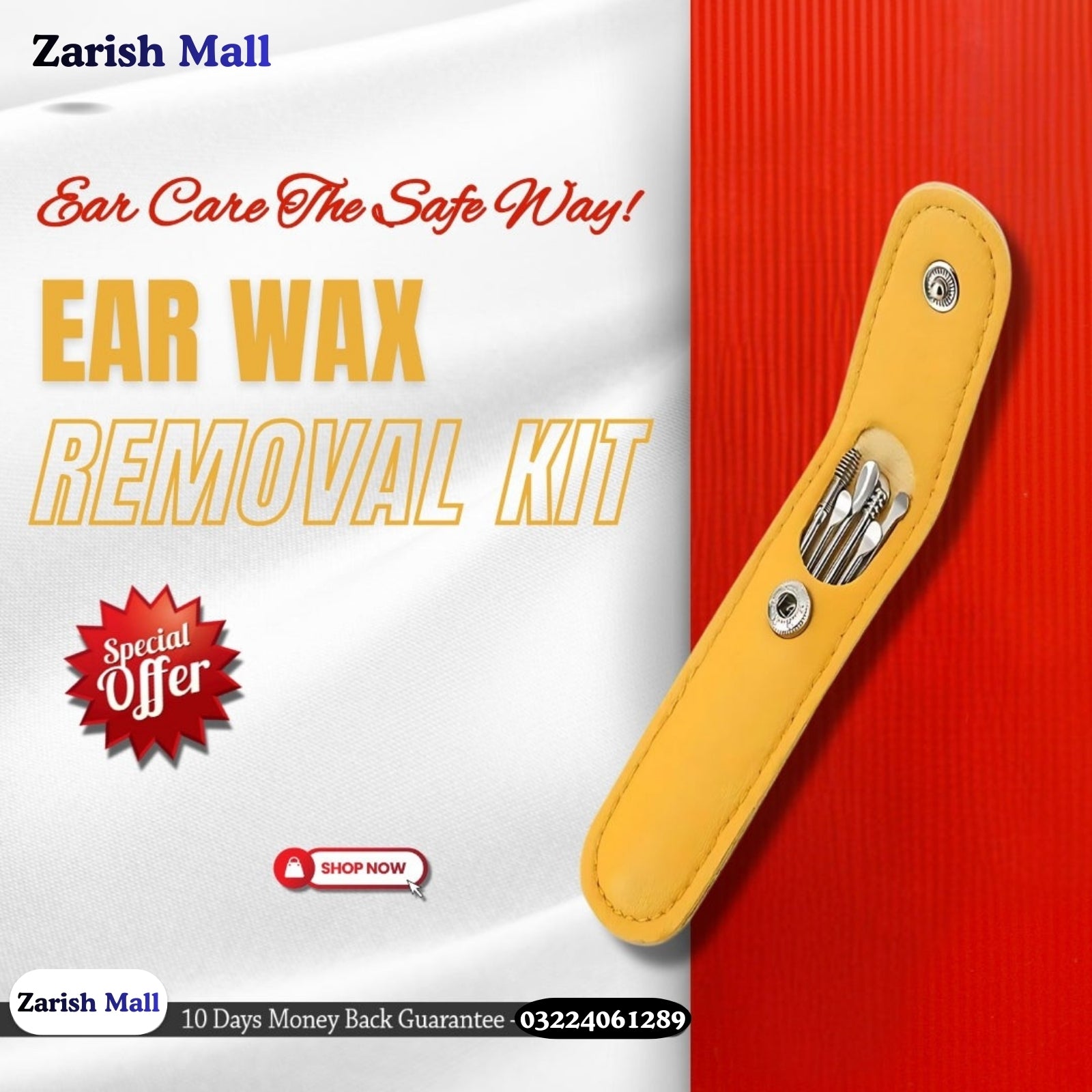 2 Set of 6 Pcs Ear Wax Removal Kit in Stainless Steel for Ear Care & Cleaning
