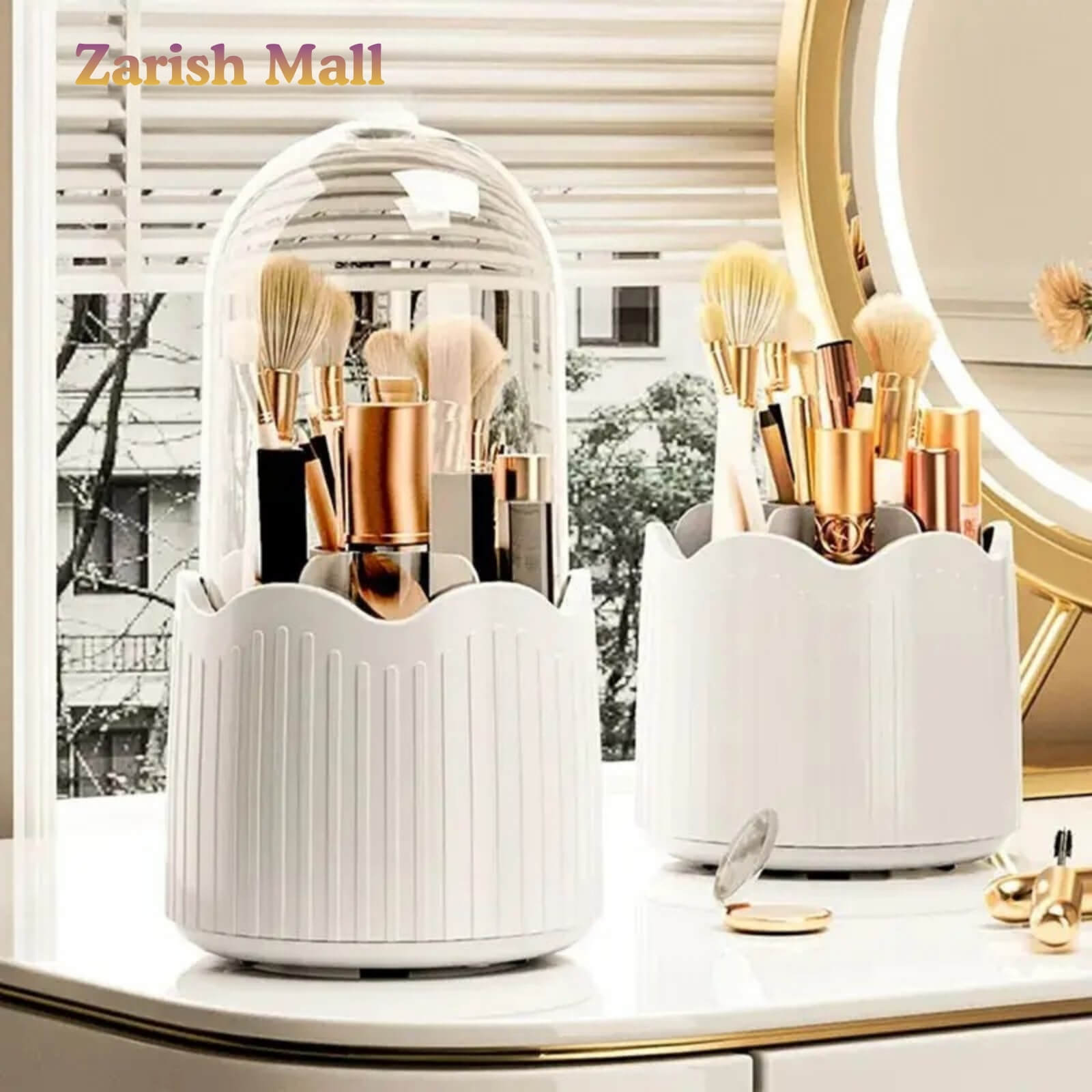 New 360° Rotating Makeup Brush Holder