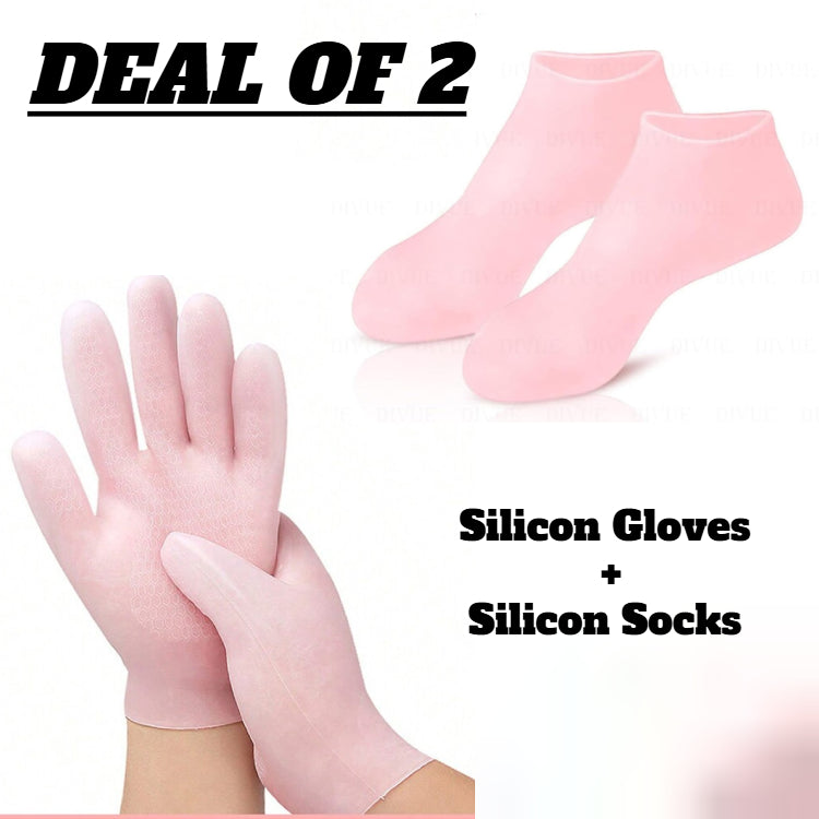 Winter Silicone Socks and Gloves – Deep Moisturizing Foot & Hand Care Bundle