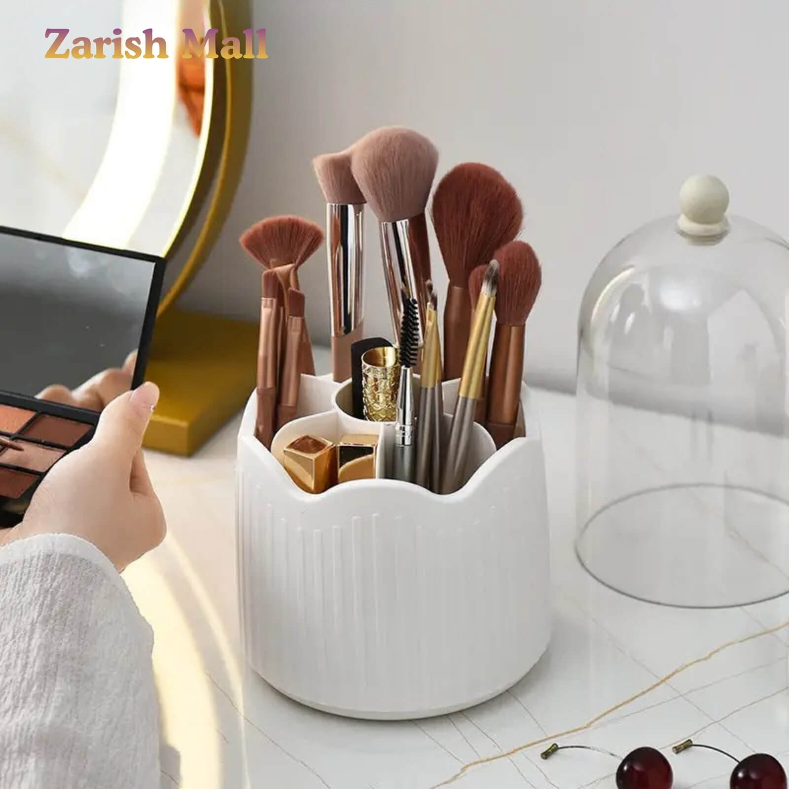 New 360° Rotating Makeup Brush Holder