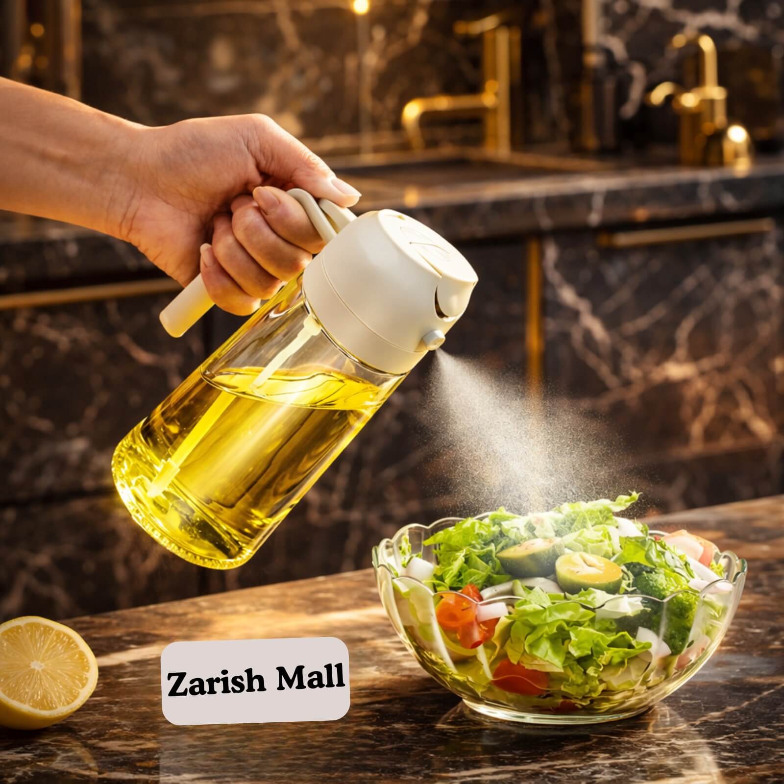 2 in 1 Oil Jug – Dual-Function Cooking Oil & Vinegar Dispenser | Zarishmall.com