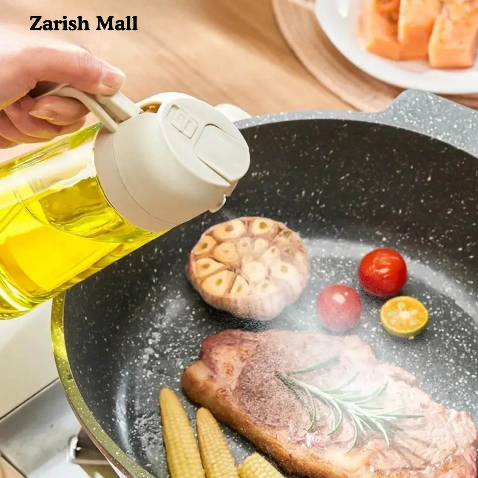 2 in 1 Oil Jug – Dual-Function Cooking Oil & Vinegar Dispenser | Zarishmall.com