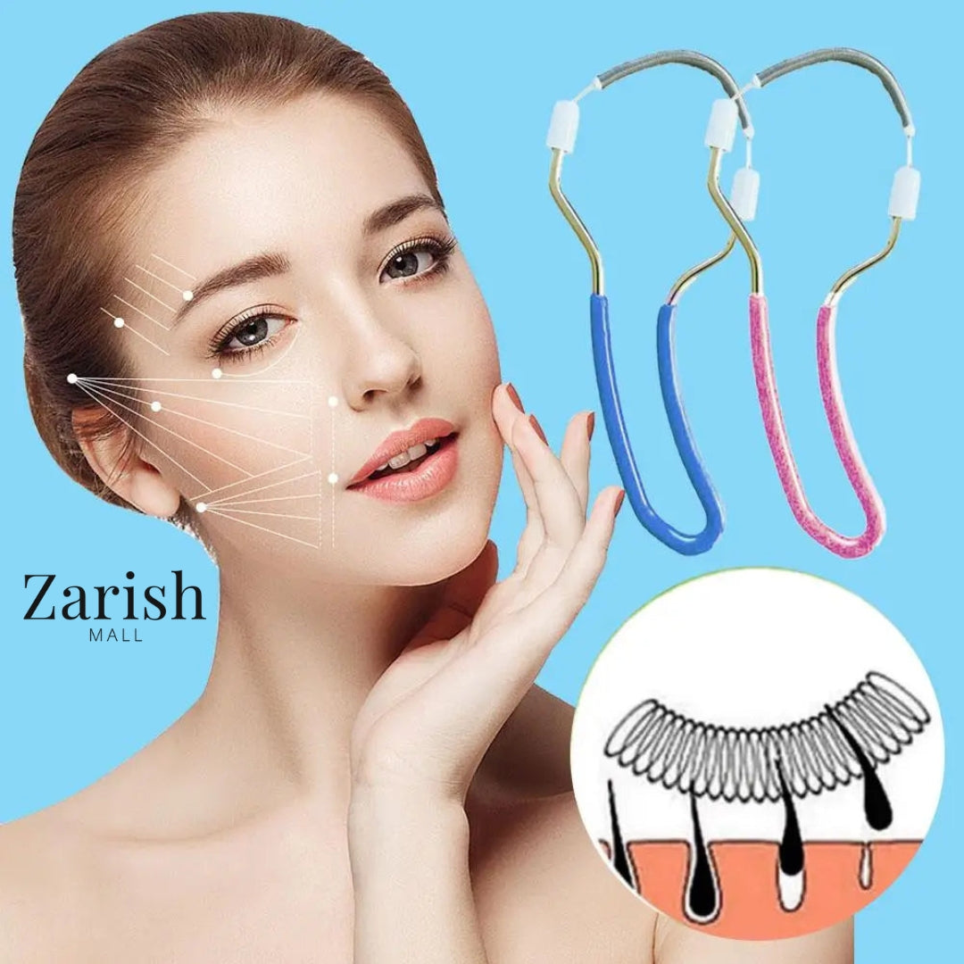 Original Spring Facial Hair Remover for Women – Portable Upper Lip, Chin & Neck Threading Tool (Pack of 2, 4, 6)