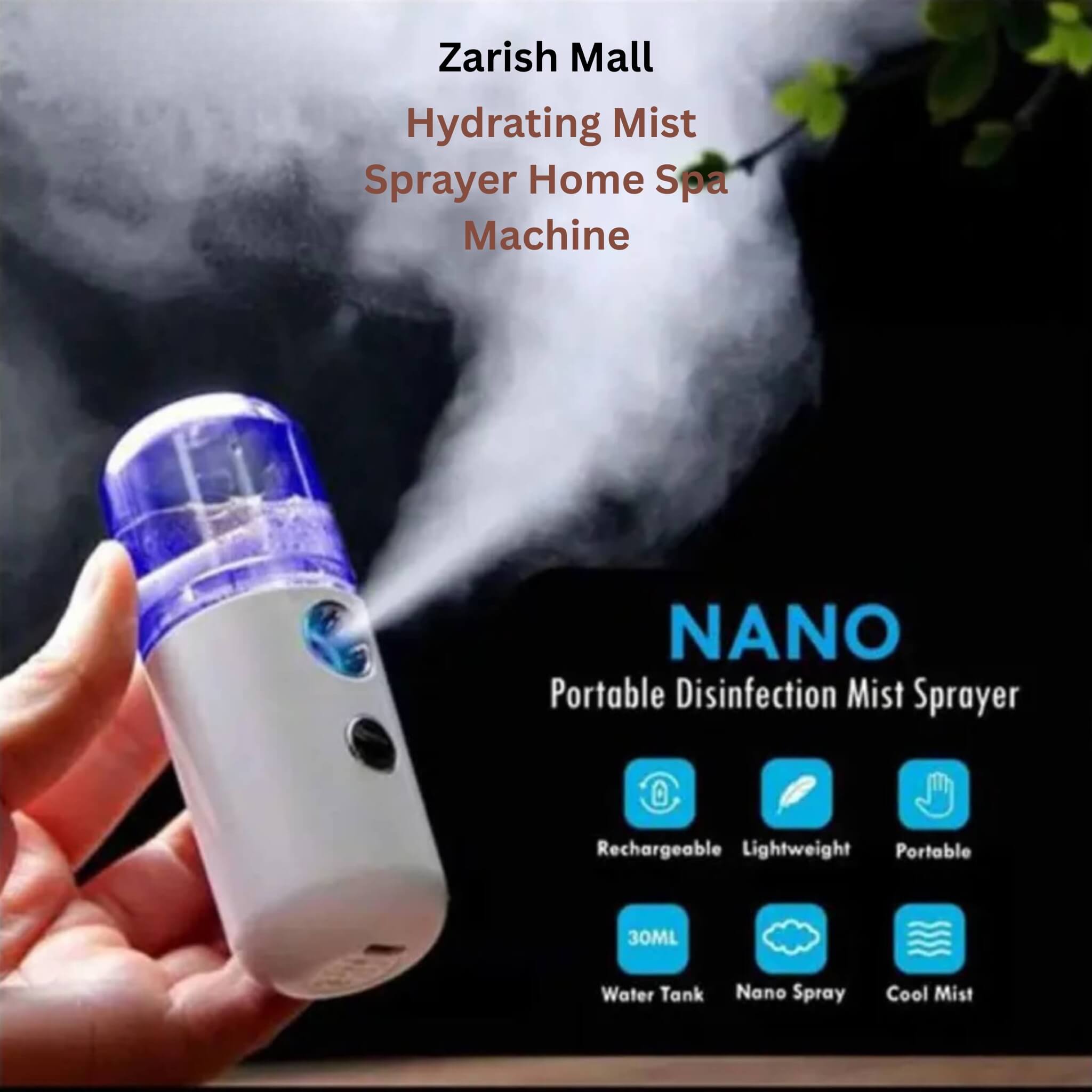 Facial Steamer & Face Humidifier – Hydrating Mist Sprayer Home Spa Machine